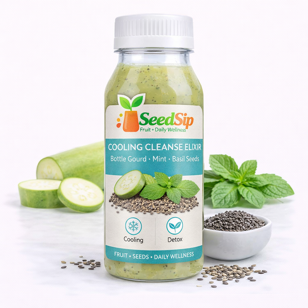 Cooling Cleanse Elixir Bottle Gourd + Mint + Basil Seeds