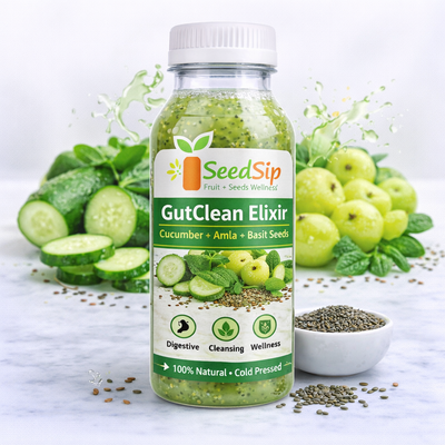 GutClean Elixir  Cucumber + Amla + Basil Seeds