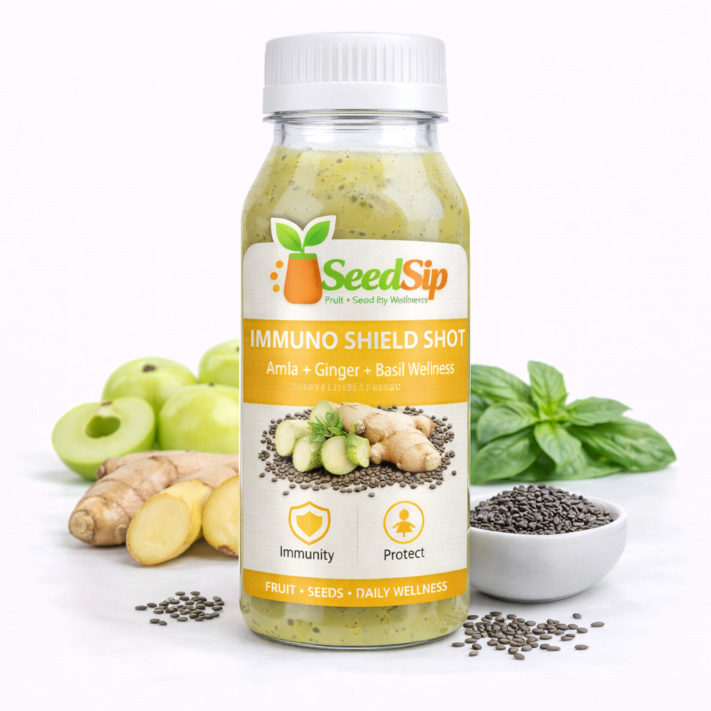 Immuno Shield Shot  Amla + Ginger + Basil Seeds