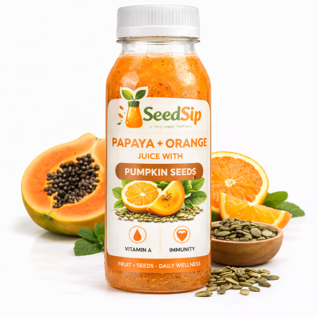 Glow Nourish Blend (Papaya + Orange Juice with Pumpkin Seeds)