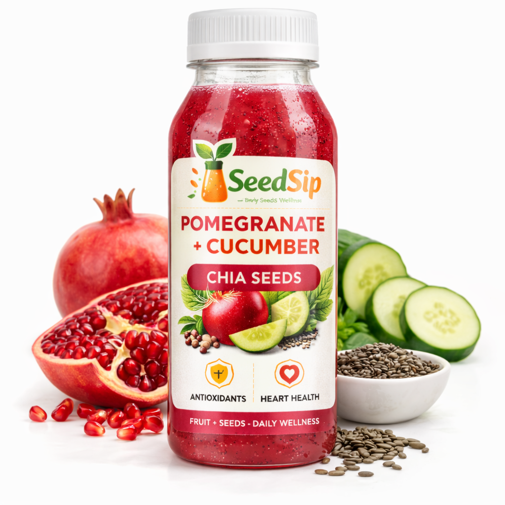 Antioxidant Hydrate Blend  (Pomegranate + Cucumber Juice with Chia Seeds)