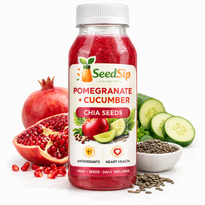Antioxidant Hydrate Blend  (Pomegranate + Cucumber Juice with Chia Seeds)