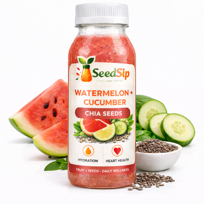 Hydrate & Vitamin C Blend  (Watermelon + Cucumber Juice with Chia Seeds)