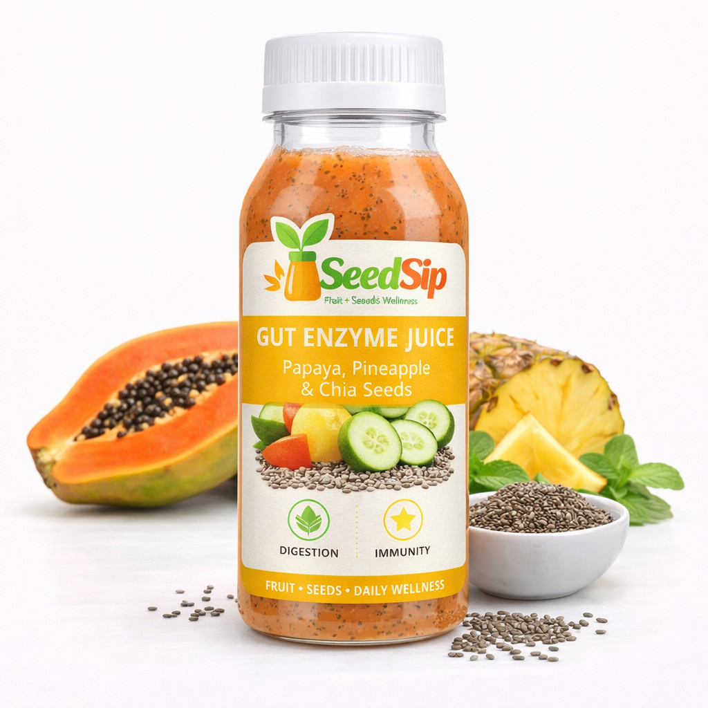 Gut Enzyme Juice – Papaya, Pineapple & Chia Seeds