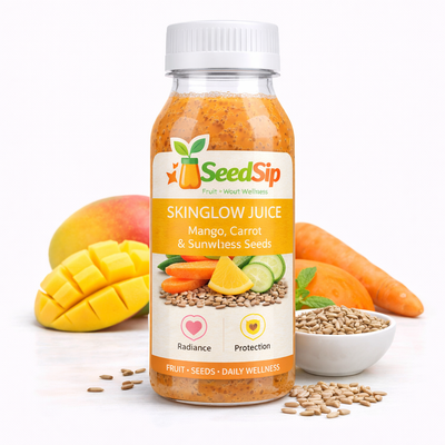 Skin Glow Juice – Mango, Carrot & Sunflower Seeds