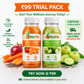 ₹99 Trial Pack – Fresh Start Combo  (Apple + Carrot | Amla + Cucumber)