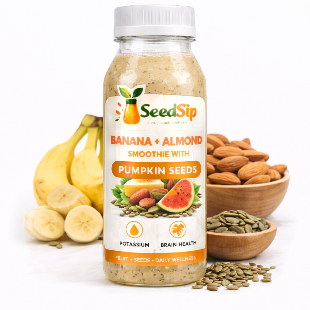 Energy & Nourish Blend (Banana + Almond Smoothie with Pumpkin Seeds)