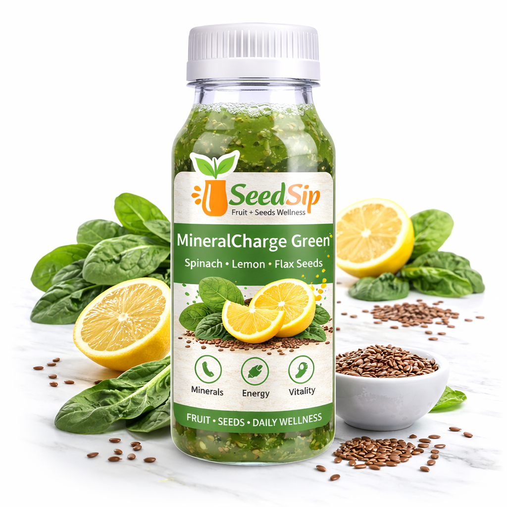 MineralCharge Green  Spinach + Lemon + Flax Seeds