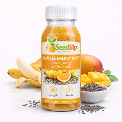 Muscle Energy Juice  Banana + Mango + Chia Seeds