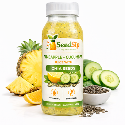 Hydrate & Vitamin C Blend  (Pineapple + Cucumber Juice with Chia Seeds)