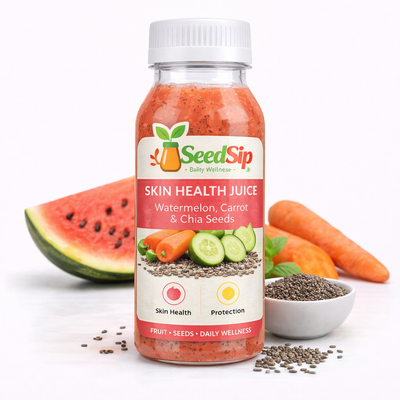 Skin Health Juice – Watermelon, Carrot & Chia Seeds