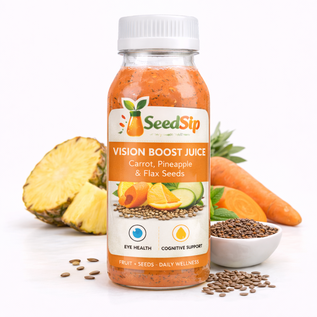 Vision Boost Juice – Carrot, Pineapple & Flax Seeds