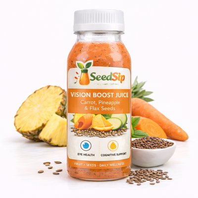 Vision Boost Juice – Carrot, Pineapple & Flax Seeds