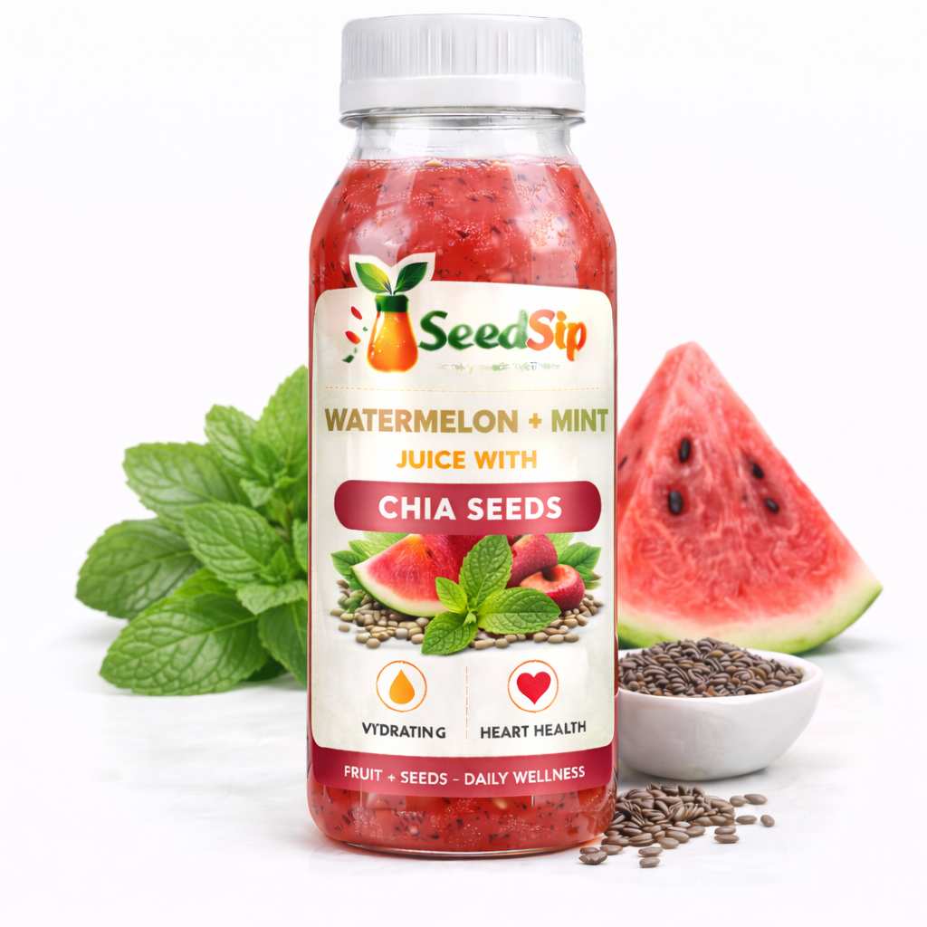 Hydrate & Refresh Blend (Watermelon + Mint Juice with Chia Seeds)